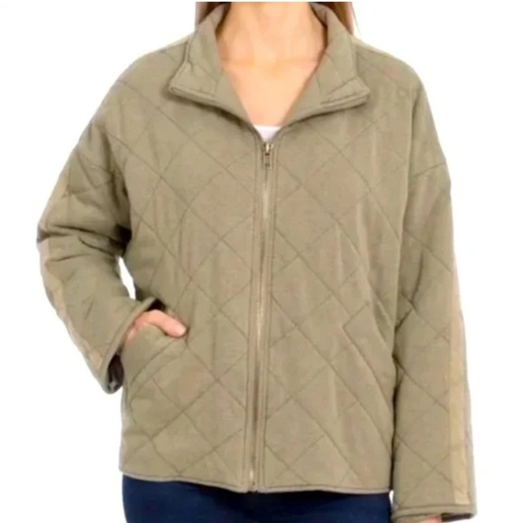 Bagatelle Collection Quilted
French Terry Jacket
Women's  Sage Green Size M - Picture 15 of 15